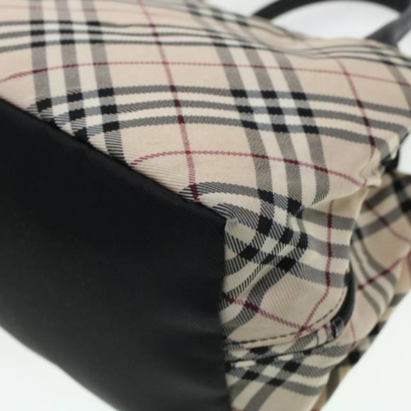 BURBERRY Nova Check Hand Bag Nylon Beige Auth bs5485 - Picture 11 of 16